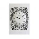 アラベスクウォールクロック シャビー 壁掛け 時計 電池 おしゃれ アイアンフレーム アンティーク調