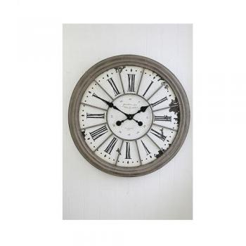 ルーヴル ラージクロック シャビー 壁掛け 時計 電池 おしゃれ アンティーク調 シンプル