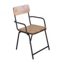 SPICE ANCIENT スタッキングチェア アイアン&ウッド 2個セット 高さ80