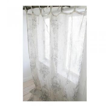 フローラス ラスティカーテン ナチュラル ファブリック おしゃれ 天然素材 リネン 麻 花柄