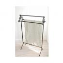 アイアン キルトハンガースタンド ディスプレイ おしゃれ ダークブラウン アンティーク調 茶