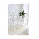 ブラン パフュームラックワイド シャビー 棚 ディスプレイ アイアン 整理 ホワイト 収納 2段 白