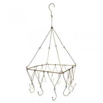 ヴィスハンギングフックスクエアGD ハンガー アンティーク アイアン ゴールド 高さ550