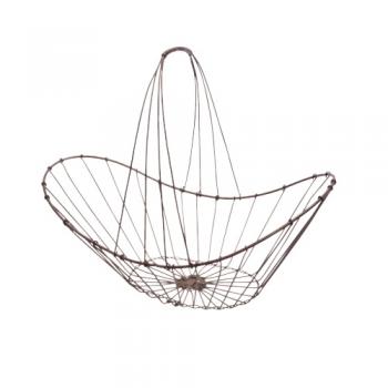 ヴィスバスケット04-IR アイアン バスケット ブラウン 幅345 かご アンティーク調 おしゃれ