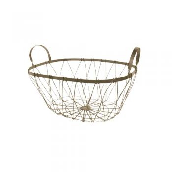 ヴィスバスケット05-GD アイアン バスケット ゴールド 幅350 かご アンティーク調 おしゃれ