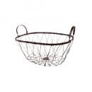 ヴィスバスケット05-IR アイアン バスケット ブラウン 幅350 かご アンティーク調 おしゃれ