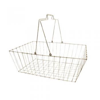 ヴィスバスケット07-GD アイアン バスケット ゴールド 幅420 かご アンティーク調 おしゃれ