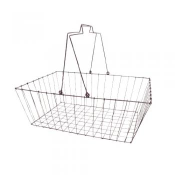 ヴィスバスケット07-IR アイアン バスケット ブラウン 幅420 かご アンティーク調 おしゃれ