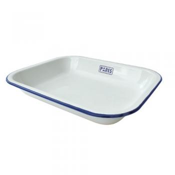 パリジャンベイクパン ホーロー ホワイト 2個セット 皿 フレンチ おしゃれ シンプル 幅290