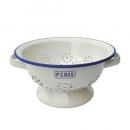 パリジャンコランダー02 ホーロー ホワイト ボウル フレンチ おしゃれ シンプル 内径205