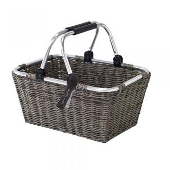 SPICE Mighty works アルミハンドルバスケット ブラウン 2個セット かご 幅40