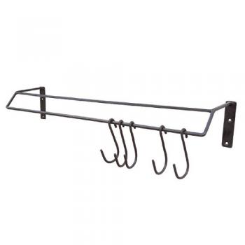 フェールハンガーD-2 5連フック アイアン おしゃれ かわいい アンティークブラック 幅610