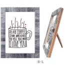 ボーンフォトフレームB-L ポストカード ディスプレイ 写真たて 北欧 卓上 おしゃれ モザイク柄