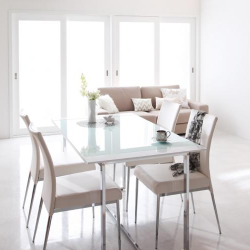 モダンデザインガラスダイニング【CASCADE】カスケード