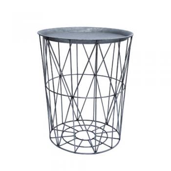 ジ-ニアルワイヤーコンテナ&トレイS ラック アイアン 組立式 棚 インダストリアル 直径390