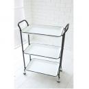 パスチャー・サイドラック アンティーク調 ホワイト ワゴン おしゃれ 高さ75