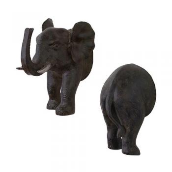 SPICE Laid-back アニマルウォールオブジェ2種セット エレファント 高さ26