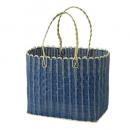 SPICE CHORE PEストローワイドバッグ ブルー 2個セット かご バスケット 高さ51