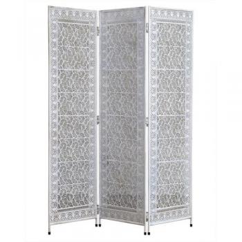 SPICE 3連 パーテーション リーフ Sサイズ シャビー ホワイト おしゃれ 仕切り 高さ140