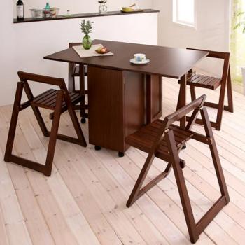 天然木バタフライ伸長式収納ダイニング【kippis!】キッピス