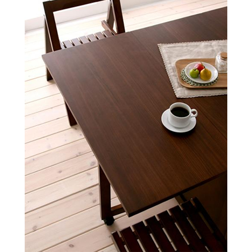 天然木バタフライ伸長式収納ダイニング【kippis!】キッピス