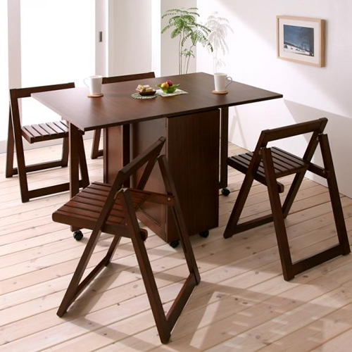 天然木バタフライ伸長式収納ダイニング【kippis!】キッピス