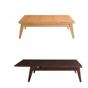 ワイドに広がる伸長式!天然木エクステンションリビングローテーブル 【Paodelo】パオデロ