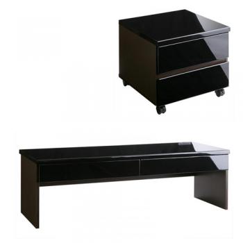 鏡面仕上げ デザインシステムデスク ロータイプ【Lutz】ルッツ