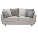 ファブリックソファ カジュアル 2人掛け アイボリー リビング ローソファ ウッド 椅子 幅156