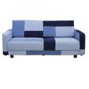 パトリック ファブリックソファ おしゃれ 2人掛け ブルー リビング 椅子 カジュアル 幅170