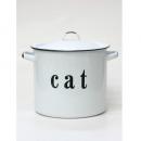 キャットポット 蓋付き ペットフード ナチュラル おしゃれ 白 ホワイト 収納 小物入れ