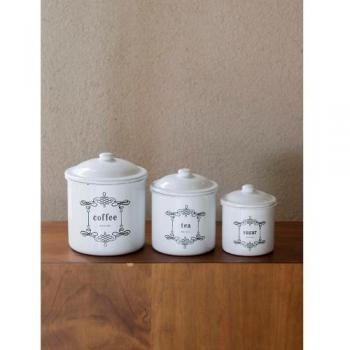 カールライン キャニスターセット キッチン用品 食材保存 ナチュラル おしゃれ 白 ホワイト
