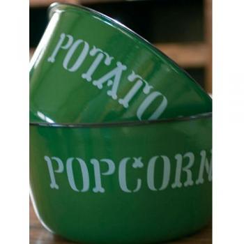 ボウル4個セット グリーン ホーロー キッチン用品 食材保存 アンティーク調 緑 かわいい