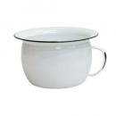 チャンバーポット ホーロー 小物入れ ポットカバー 植物 ディスプレイ 白 ホワイト おしゃれ