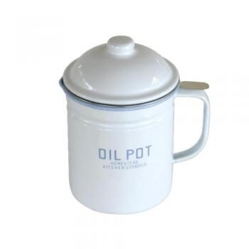 オイルポット ホーロー キッチン用品 ナチュラル おしゃれ かわいい カフェ風 油こし
