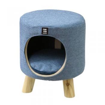 SPICE PAW-PAW ペットハウス ブルー ペット用品 おしゃれ 高さ36.5
