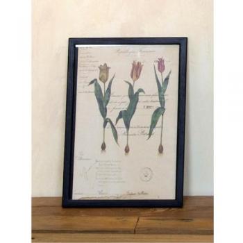 ブラックペイントフレーム A3 フォトフレーム ポストカード 壁掛け 木製 ガラス 黒 シック