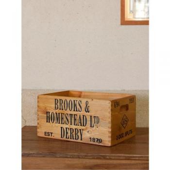 2 DOZ. ボックス 木製 収納 アンティーク調 おしゃれ 使いやすい 箱 パイン材