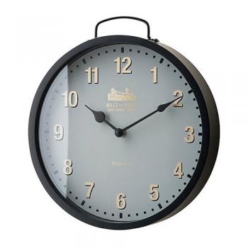 掛け時計 ヴィンテージ調 お部屋のイメージチェンジ グレー バイカラー スイープ 直径25