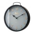 掛け時計 ヴィンテージ調 お部屋のイメージチェンジ グレー バイカラー スイープ 直径25