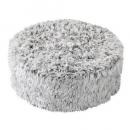 SPICE カジュアルリッチ エコファー スツール アッシュグレー モフモフ おしゃれ 直径51