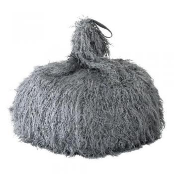 SPICE Warmth エコファー ビーズクッション グレー モフモフ 温かい 直径55