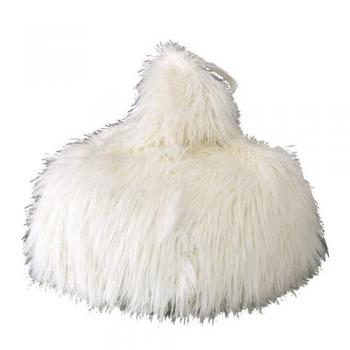 SPICE Warmth エコファー ビーズクッション ホワイト モフモフ 温かい 直径55