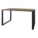 ダイニング テーブル カフェ アンティーク調家具 古材 スチール モミの木 ブラウン 木製 幅140