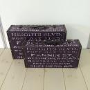 ミリタリースーツケース 2個セットアンティーク調 収納ケース おしゃれ ブラウン 幅44~48