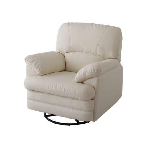 シンプルモダンシリーズ【WHITE】ホワイト　ハイバックリクライニングフットレストソファ　2人掛け