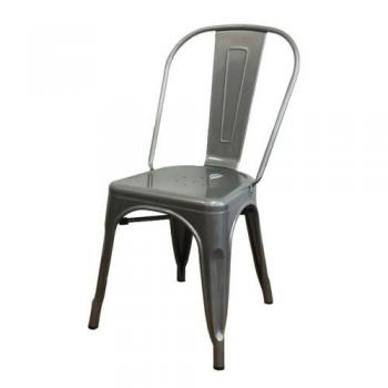 メタルチェア ダイニング 椅子 スチール シルバー インダストリアル モダン オシャレ 高さ84