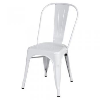 メタルチェア ダイニング 椅子 スチール ホワイト カジュアル ポップ モダン オシャレ 高さ84