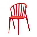 PPチェア ダイニングチェア 椅子 ポリプロピレン レッド カジュアル オシャレ ポップ 高さ83