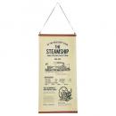 タペストリー ヴィンテージ調 蒸気船 おしゃれ 個性的 インパクト 壁かけ ウォール 高さ83